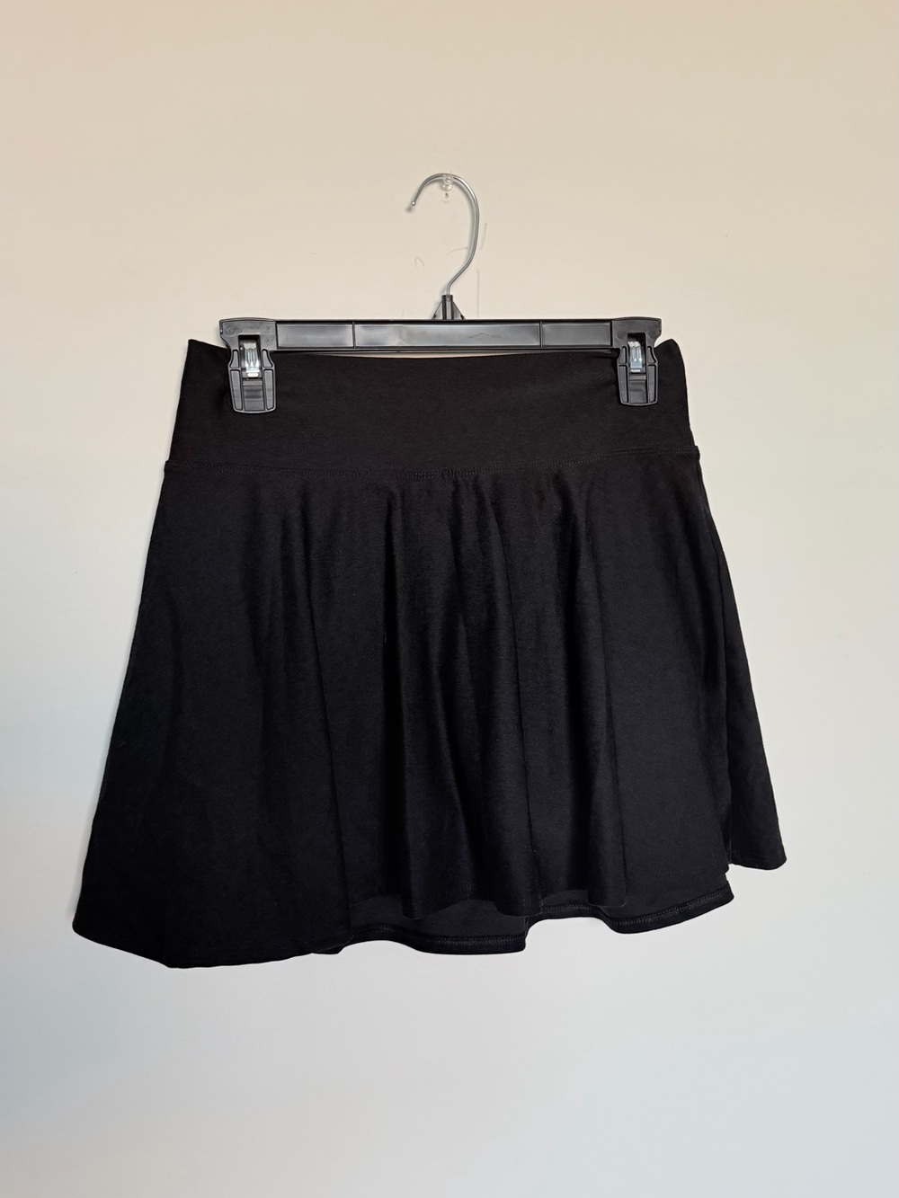 Old Navy Black/Heather Gray Mixed Athletic Skort with Wide Waistband
